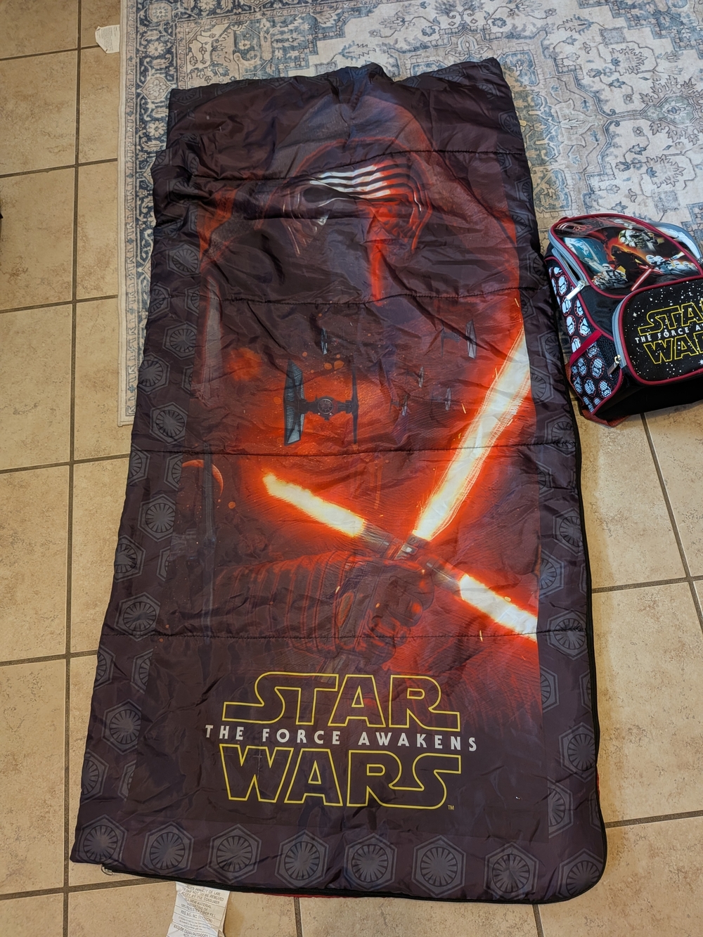 Star Wars Kylo Ren Sleeping Bag - The Force Awakens And Backpack Combo
